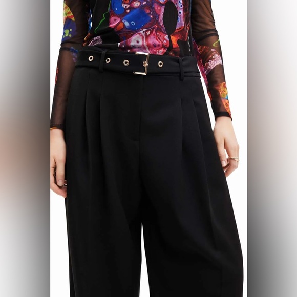 🔥NWT Desigual Wide Leg Trouser - Picture 9 of 15